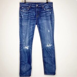 Rag & Bone Dre Slim Boyfriend Distressed Dark Wash Jeans 29